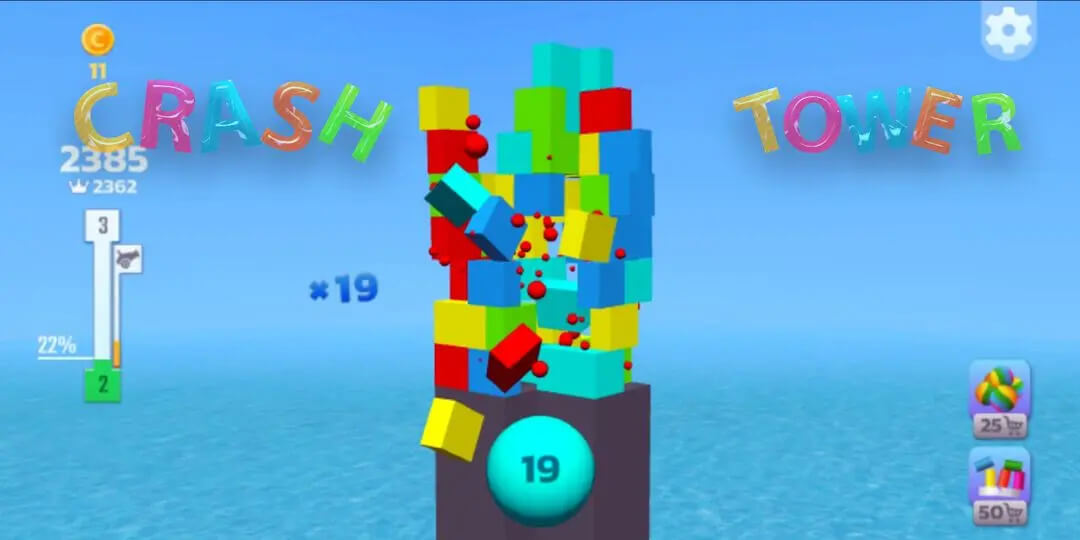 how to play tower crash 3d